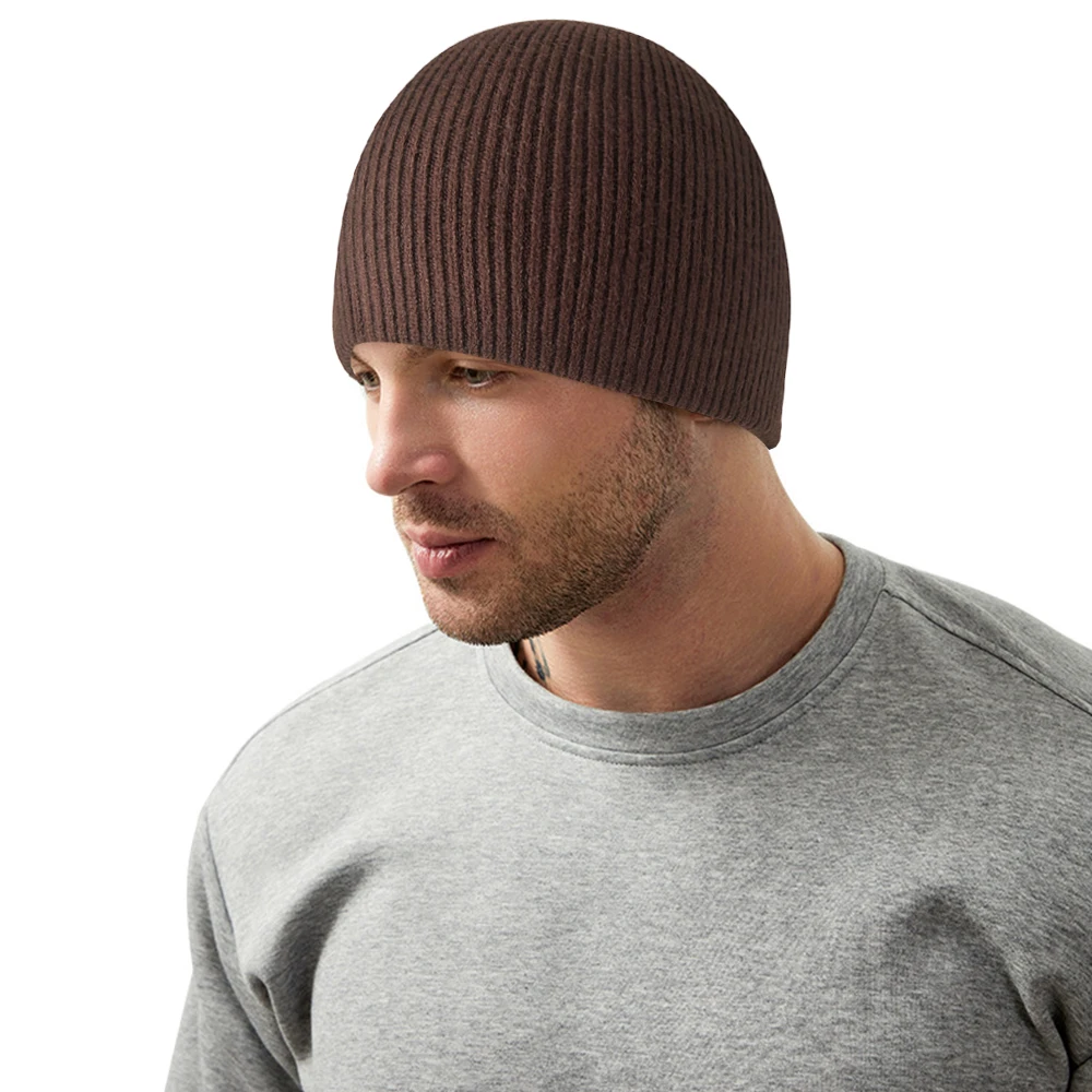 Gorro de punto de Color sólido de alta calidad, gorros de punto cálidos a prueba de viento, gorro informal para ciclismo y senderismo, conducción al aire libre - imagen 4