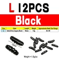 12pcs Black  L