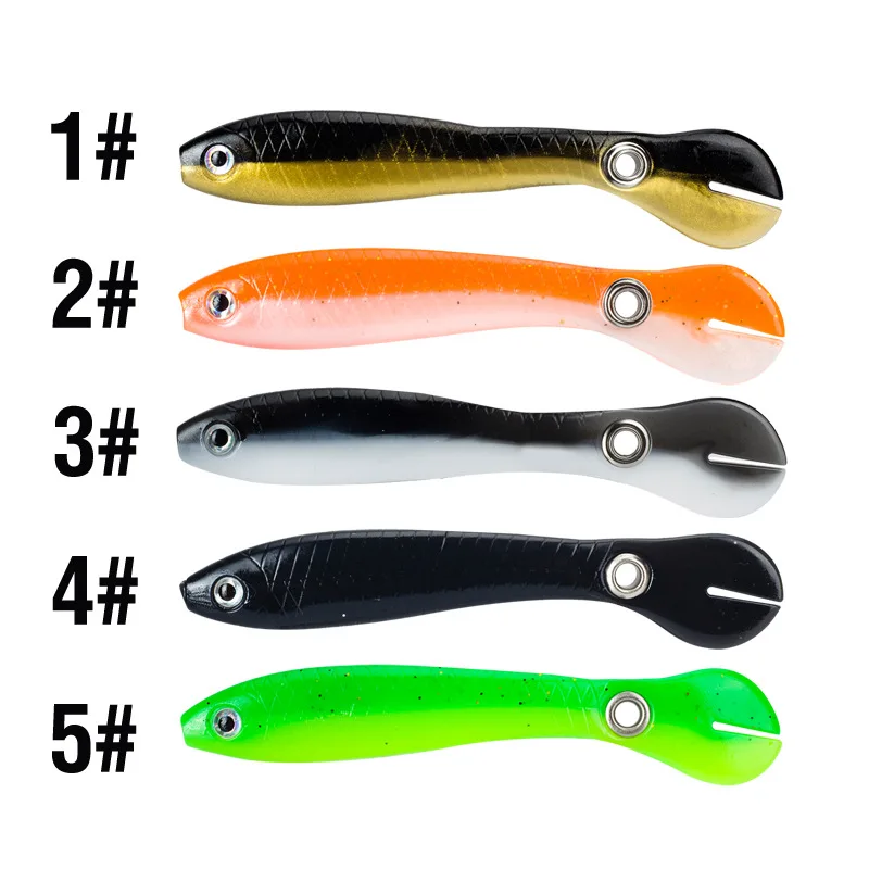 Topline Tackle Señuelos blandos de silicona con cola oscilante Loach - imagen 2
