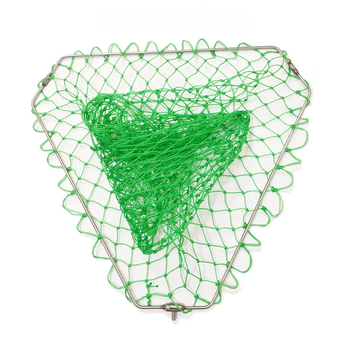 Red de aterrizaje de anillo sólido fuerte para reemplazar accesorios de red de inmersión red duradera triángulo plegable longitud del engranaje de red de pescado 40cm-60cm - imagen 5