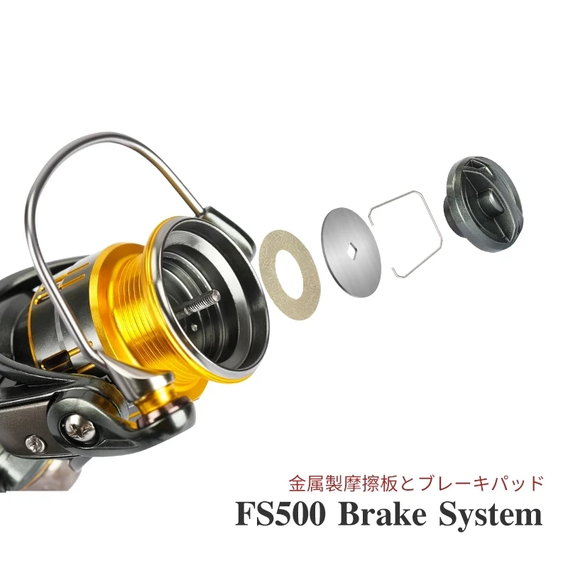 TSURINOYA-carrete de pesca giratorio ultraligero, juego ligero FS 500, 800, 1000, 4kg de potencia de arrastre 9 + 1, 5,2: 1 - imagen 3