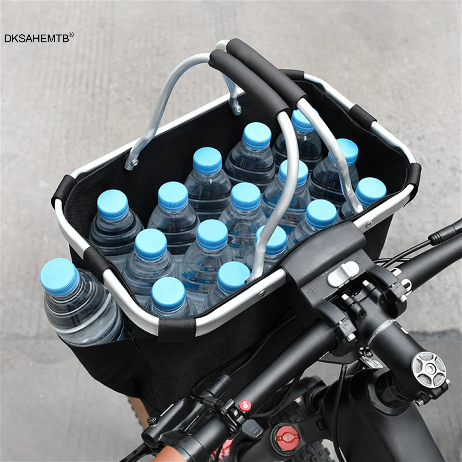 Cesta portátil para bicicleta, cesta de almacenamiento frontal plegable para bicicleta eléctrica, caja organizadora impermeable para acampar y ciclismo al aire libre - imagen 2