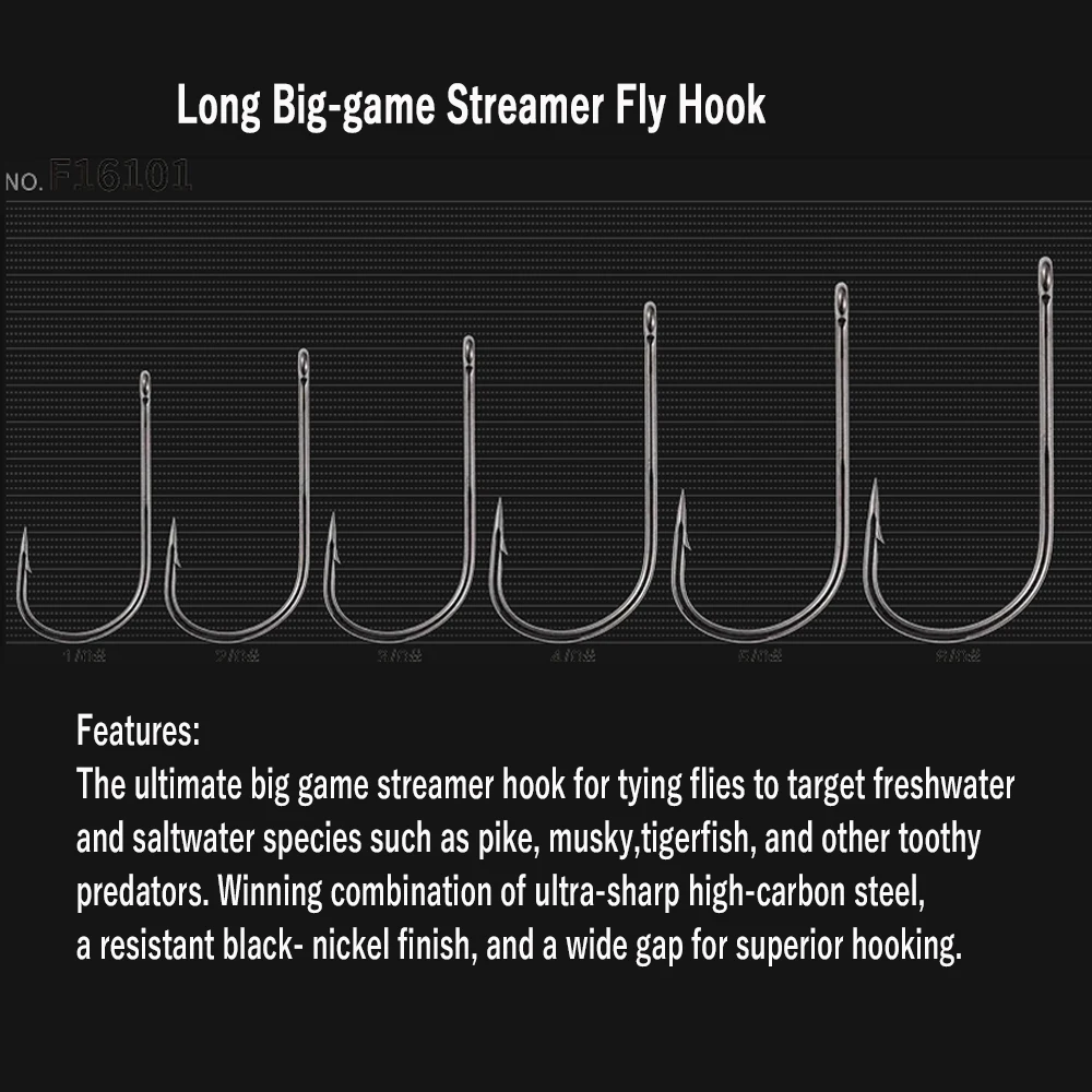 Wifreo 20 piezas 1/0-6/0 2X anzuelos de boca ancha vástago corto gran juego Streamer anzuelos de pesca agua dulce salada aparejo Sabiki anzuelo de mosca - imagen 5