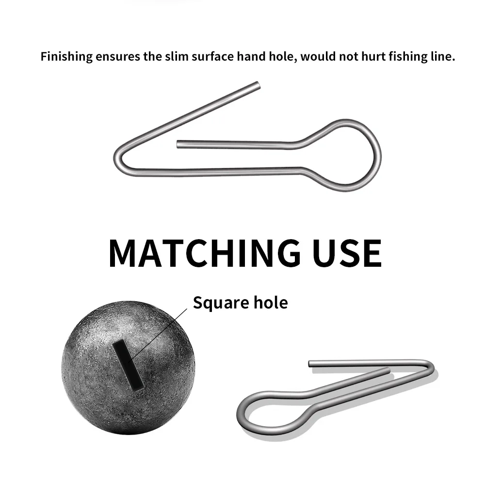 Plomo de plomo de alta densidad para anzuelos de manivela, superficie lisa, aplicación multiescena, Ideal para equipos de pesca, 10 Uds. - imagen 5