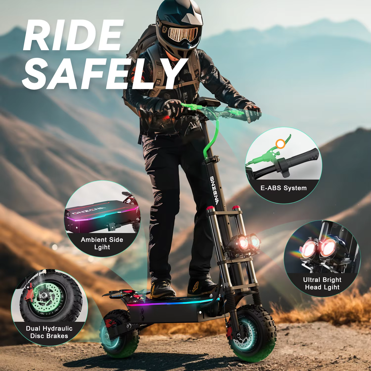 Patinete Eléctrico FENGQS GT8 PRO 5600W – Motor Dual 85 km/h - imagen 2