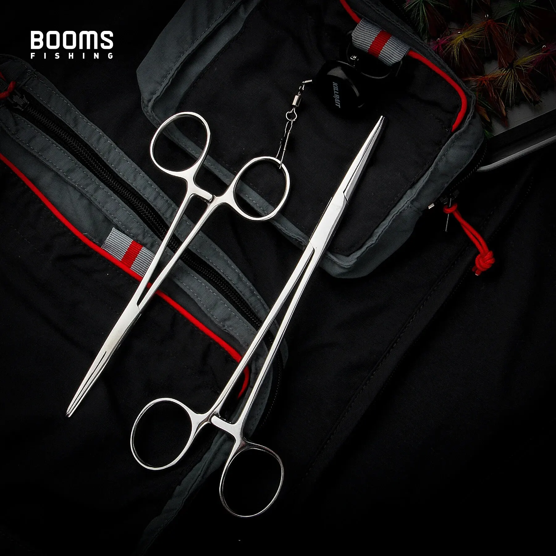 Booms Fishing-Alicates de pesca F04, removedor de anzuelos de acero inoxidable, abrazaderas de punta curva, cortador de línea, accesorios de herramientas Takle - imagen 3