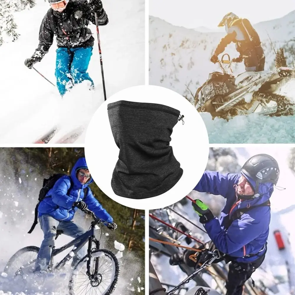 Bandana deportiva de terciopelo, protección cálida para el cuello, bufanda gruesa de felpa para el cuello, bufanda facial para correr - imagen 3