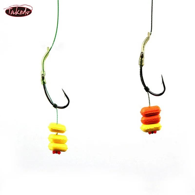 TAKEDO-señuelo de maíz flotante, accesorios de alimentador de método, señuelos blandos de pesca de carpa, carpa de cebo de espuma EVA, 30 unids/lote por caja - imagen 5