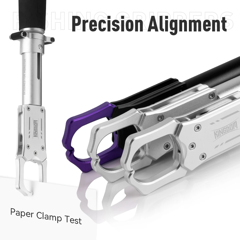 Kingdom-pinza de pesca de aluminio, controlador de peces portátil de 30/40/60cm, recogedor de labios profesional, herramienta de Control de peces - imagen 5