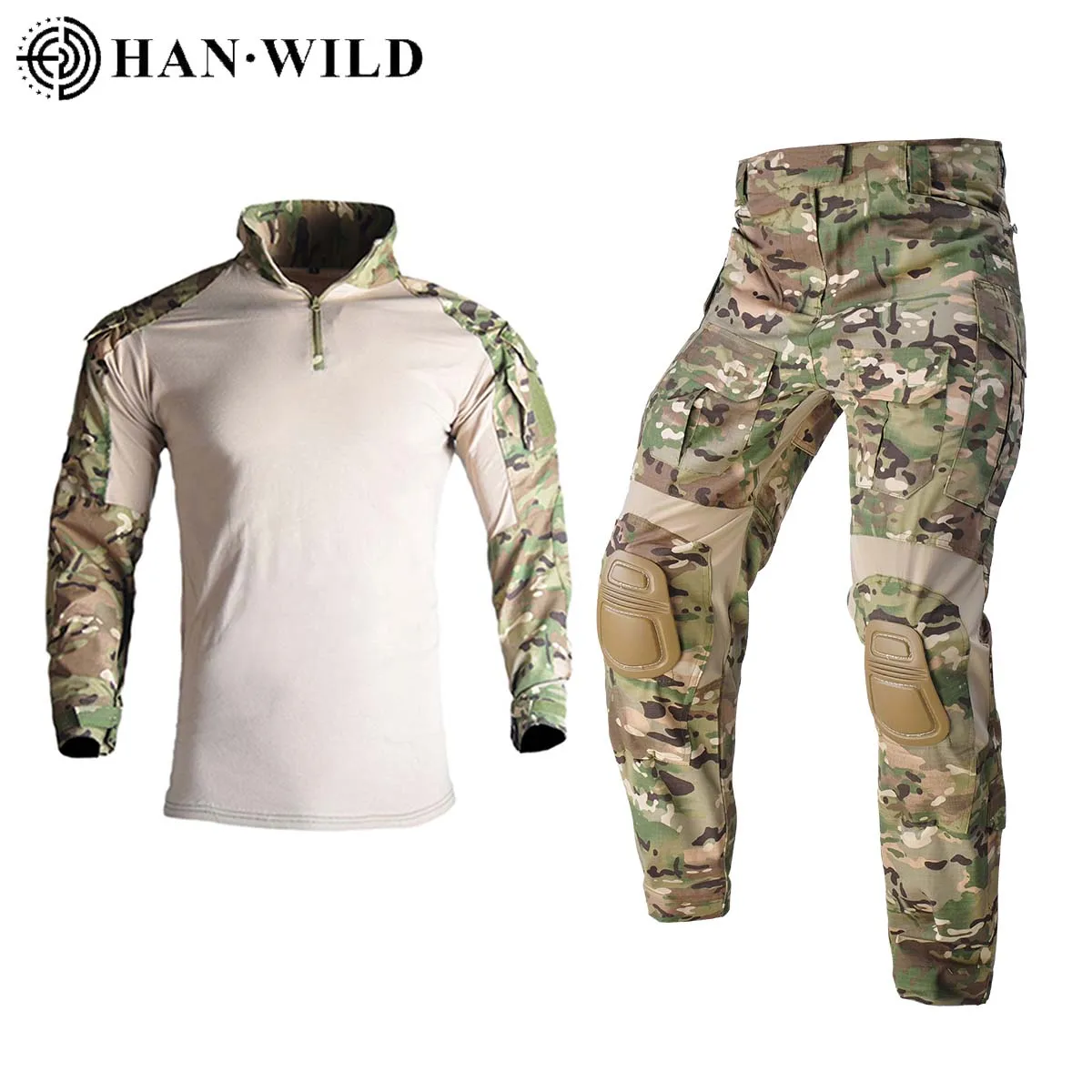 Uniforme táctico camuflaje CP – Pantalón y camisa para airsoft y caza - imagen 2
