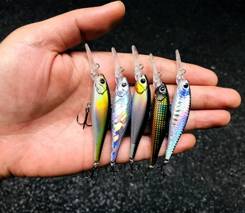 Señuelo de pesca de 6cm y 4,7g, cebo duro Artificial para pececillos, Wobbler, buceo profundo, Jerkbait, Swimbait - imagen 2