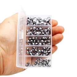 100 unids/bolsa 0,3g-2g pesca de carpa sólido ovalado tiro dividido plomo explosión señuelo de pesca peso aparejos de pesca auxiliares