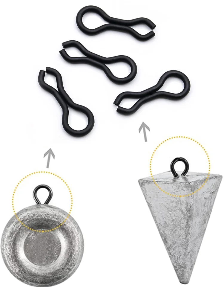 Ojos de pesca de 9KM, 50 ~ 200 Uds., plomos piramidales de acero inoxidable, molde de peso para pesca DIY, aparejos de carpa, molde de plomo - imagen 2