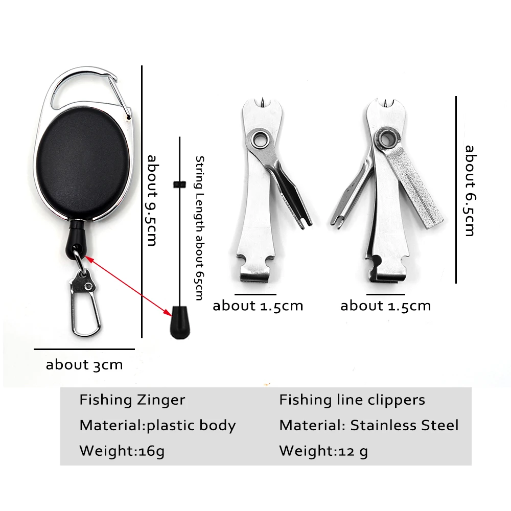 MNFT Herramientas para atar nudos de pesca con mosca Herramienta de nudo rápido para anzuelos de pesca, señuelos, moscas, respaldo de línea de trucha, con retractores Zinger - imagen 3