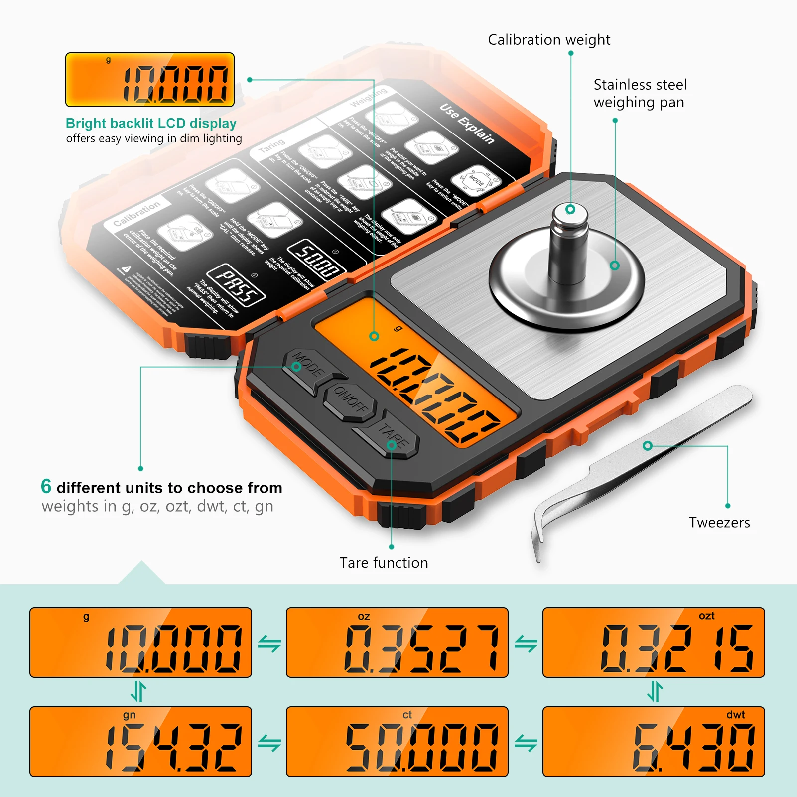 Báscula digital de precisión para peso miligramo en pesca - imagen 2
