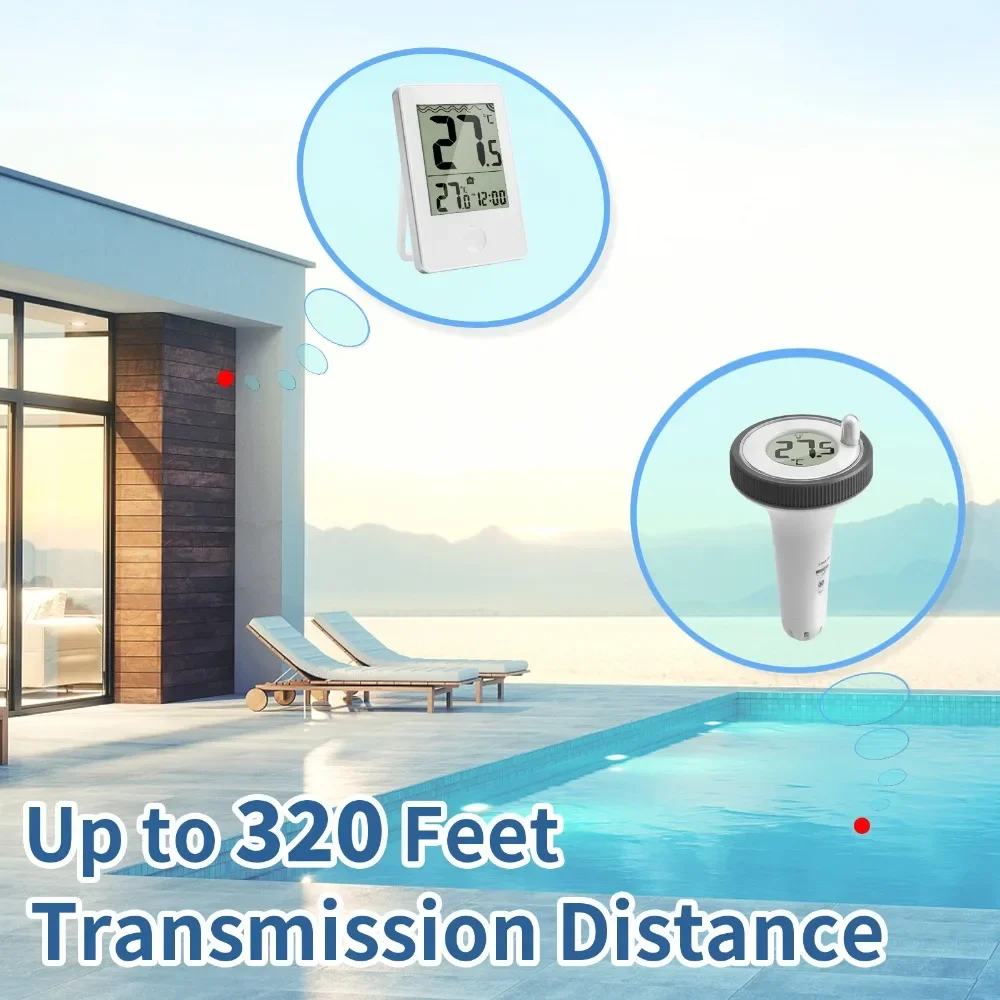 Termómetro Digital para piscina, Monitor de temperatura flotante para exteriores, hogar, baños, acuario - imagen 5