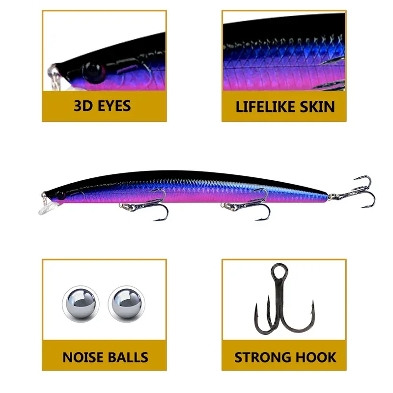 3 uds nuevo láser grande 18CM 24G Swimbait pececillo falso duro 3D pececillo biónico Wobblers Crankbait artificiales Pesca - imagen 4