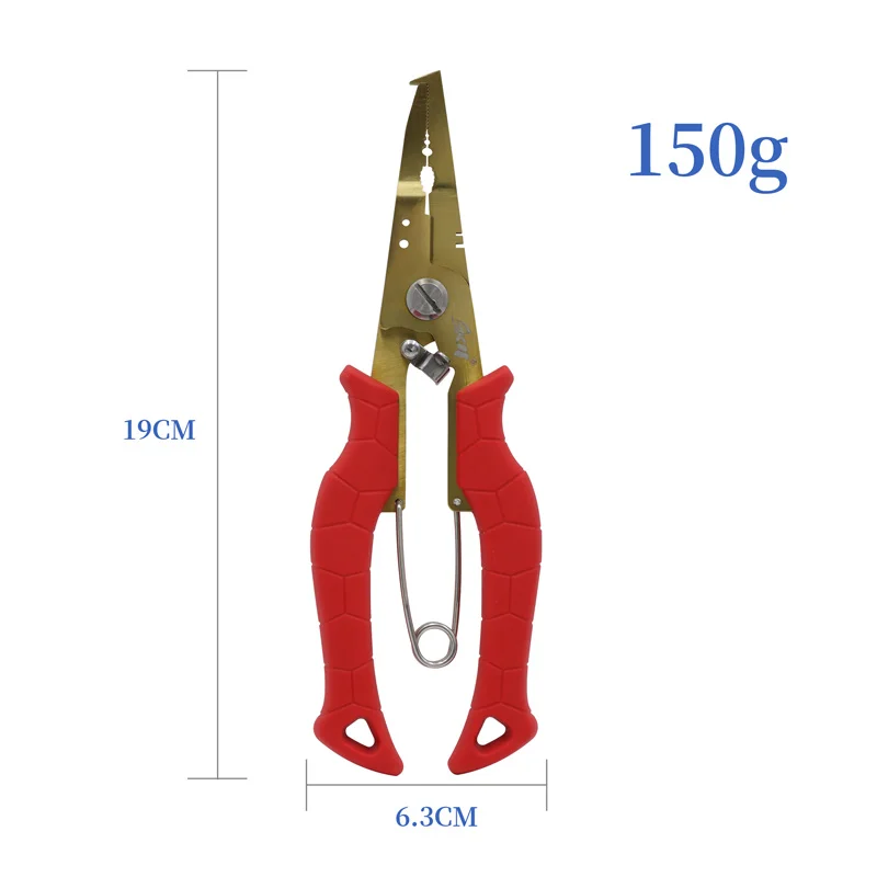 Alicates de pesca potentes, línea de pesca de corte multifuncional, Extractor de anzuelos de Control de peces, herramientas de pesca profesionales, 1 ud. - imagen 2