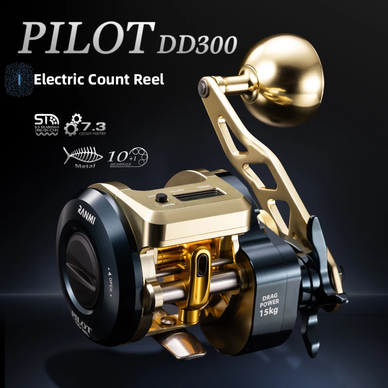Carrete Eléctrico Ranmi Pilot con Contador para Jigging en Mar - imagen 2