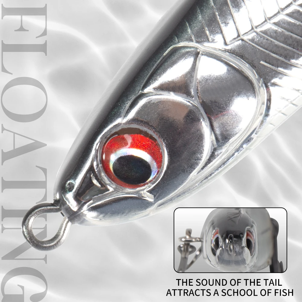 Hunthouse nuevo libélula Crawler lápiz señuelo de pesca 80mm 6,5g superficie Popper flotante Topwater Stickbait superficial Buzzbait - imagen 5