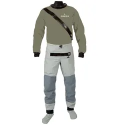 Traje seco pesca kayak con entrada frontal y calcetines con cremallera