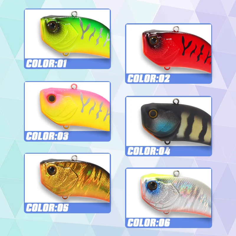 Magic Works-cebo duro de 55mm y 12g, señuelos Wobbler con vibración para pesca, cebo Artificial Tucunaré Vib, hoja de señuelo que se hunde, pesca de lubina - imagen 3