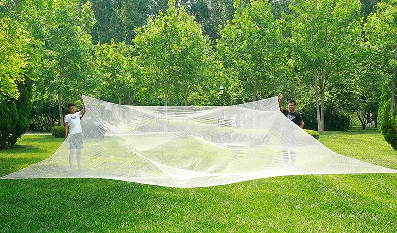 Lawaia-red de pesca trenzada resistente con postes de bambú para Río y Estanque de nailon, multifilamento, 3/4x4m - imagen 2