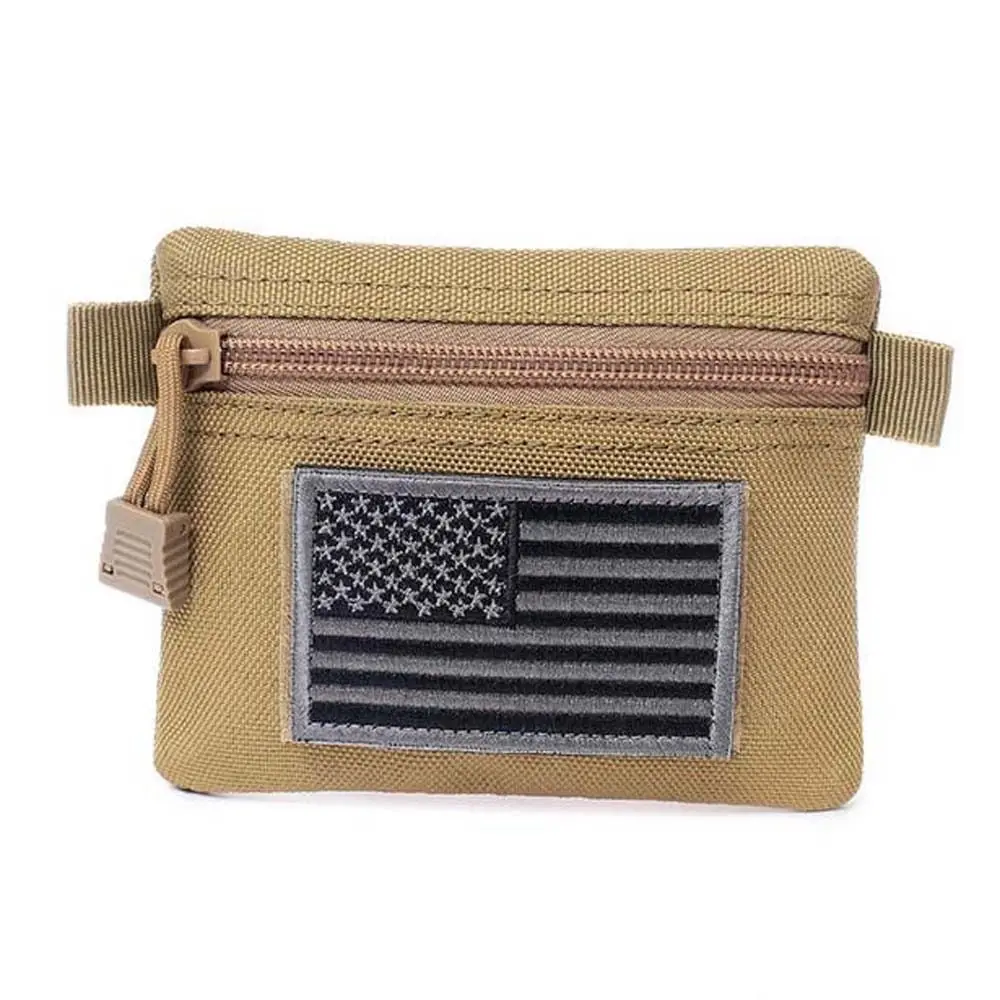 Bolsillo de utilidad táctica compacta con parche de bandera americana