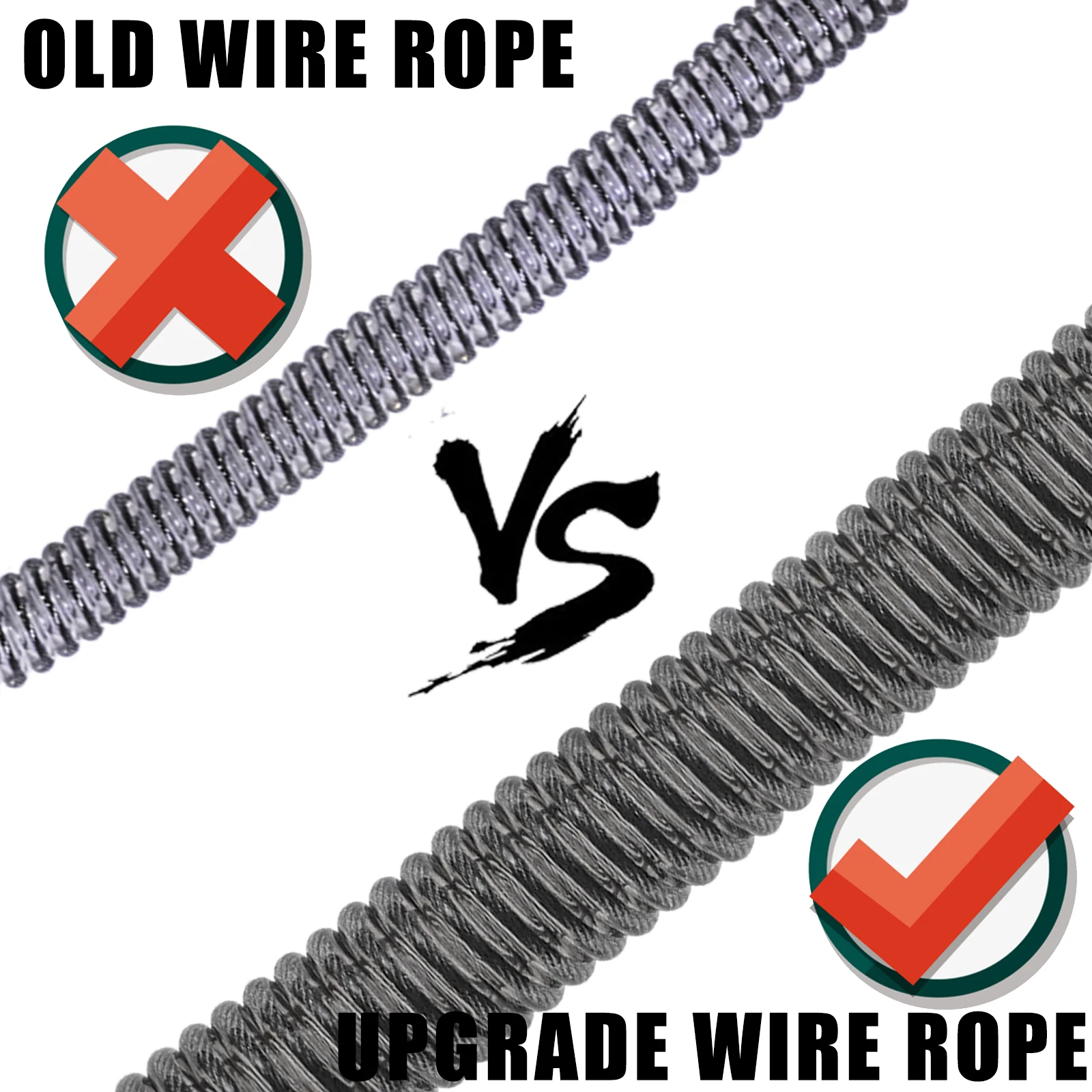 SAMOLLA Cordón de pesca elástico resistente: cuerda de seguridad universal de acero inoxidable, correa de equipo segura telescópica de 1,5-3 M - imagen 4