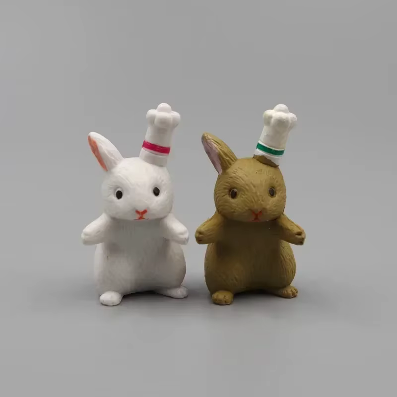 Mini figuras de conejos para decoración de jardín y escritorio - imagen 2