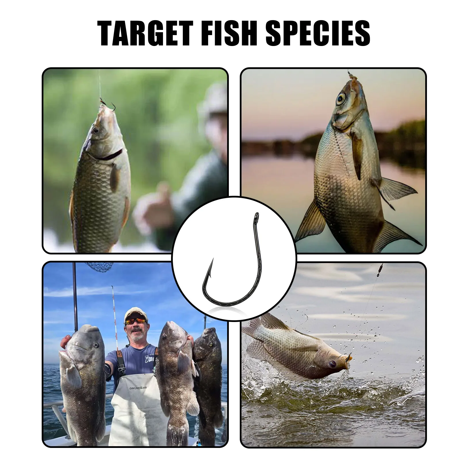 Anzuelo de pesca de 9KM, 50-200 Uds., anzuelo de pesca para Drop Shot/Wacky Rig, señuelo de pesca para lubina, Walleye, pesca en agua dulce y salada - imagen 5