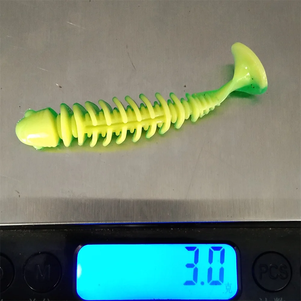 Swolfy-SEÑUELOS blandos de 60 piezas, cebos de gusanos de silicona, 65mm, 3g, Jigging, Wobblers de pesca, Swimbaits artificiales para aparejos de carpa y lubina - imagen 3