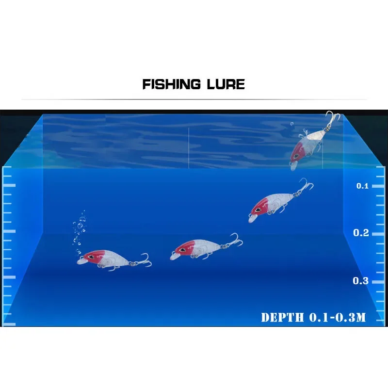 Señuelos de pesca de pececillo que se hunden, 35mm, 2g, cebo duro Artificial, Crankbait para lubina de agua dulce, Jerkbait, equipo de natación de plástico, 1 ud. - imagen 5