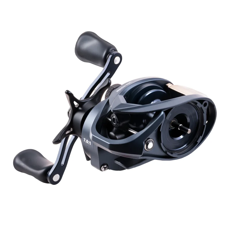 Carrete de Baitcasting ultraligero, sistema de frenado magnético, relación de engranaje 7,0:1, carrete de aluminio de 6KG, bobina de pesca con rodamiento de cerámica de doble arrastre - imagen 5