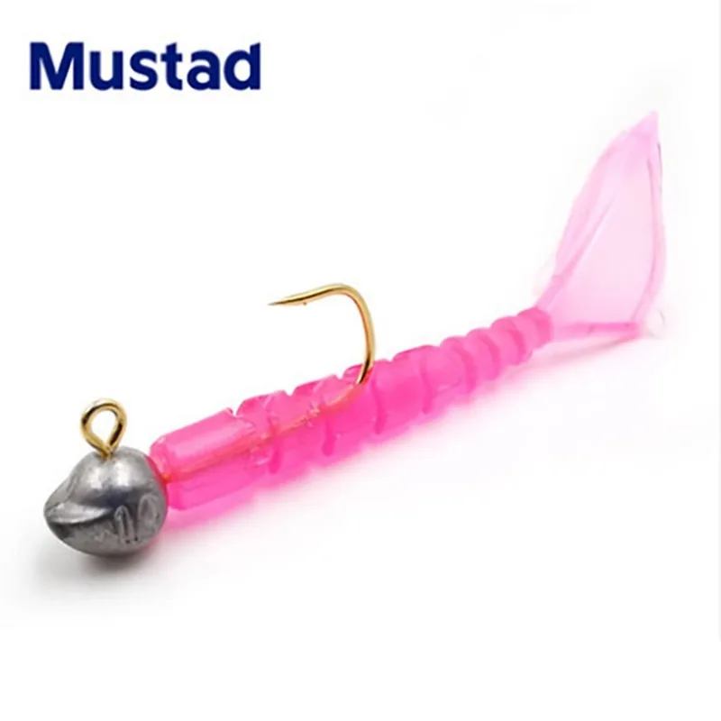 Mustad-señuelo de pesca AJW-HILA explosión, cola de Pinzón, gusano, gota, gancho de plomo, candado, lubina, cebo de pescado mandarín - imagen 3