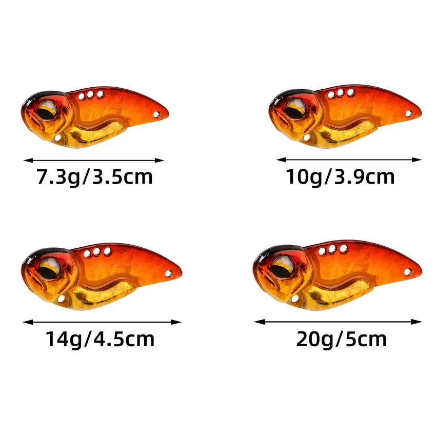 Nuevo 7/10/14/20g 3D EyesMetal Vib Blade señuelo hundimiento vibración cebos vibración Artificial para lubina Pike perca pesca 6 colores - imagen 4