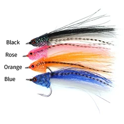 Vtwins Streamer grande con saddle hackle para trucha y lucio