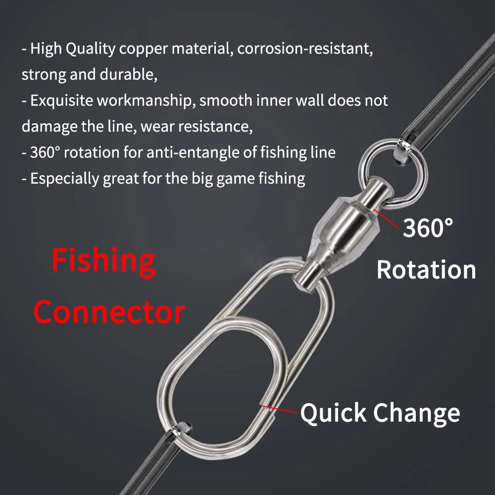 Ellllv-10 piezas 0 #-8 #, accesorios combinados de anillo dividido ovalado giratorio, señuelo de pesca de agua salada, Conector de anzuelo - imagen 4