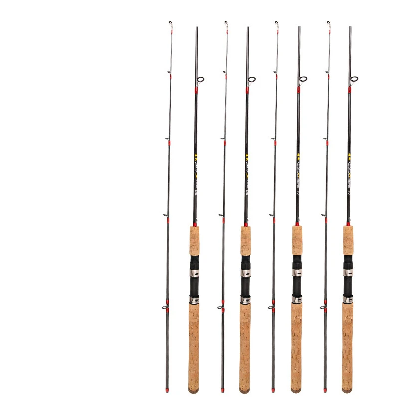 M-caña de pescar con mango de corcho extendido, caña de pescar de fundición giratoria, fuerte fuerza de cintura, accesorios de Pesca - imagen 5