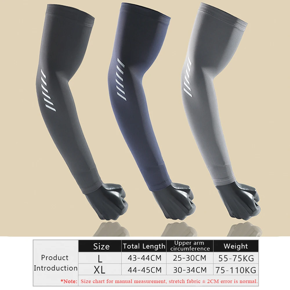 Mangas de brazo para hombre, deportes, ciclismo, cubierta de codo de brazo transpirable, protección solar UV, protector solar para exteriores, mangas de pesca refrescantes - imagen 5