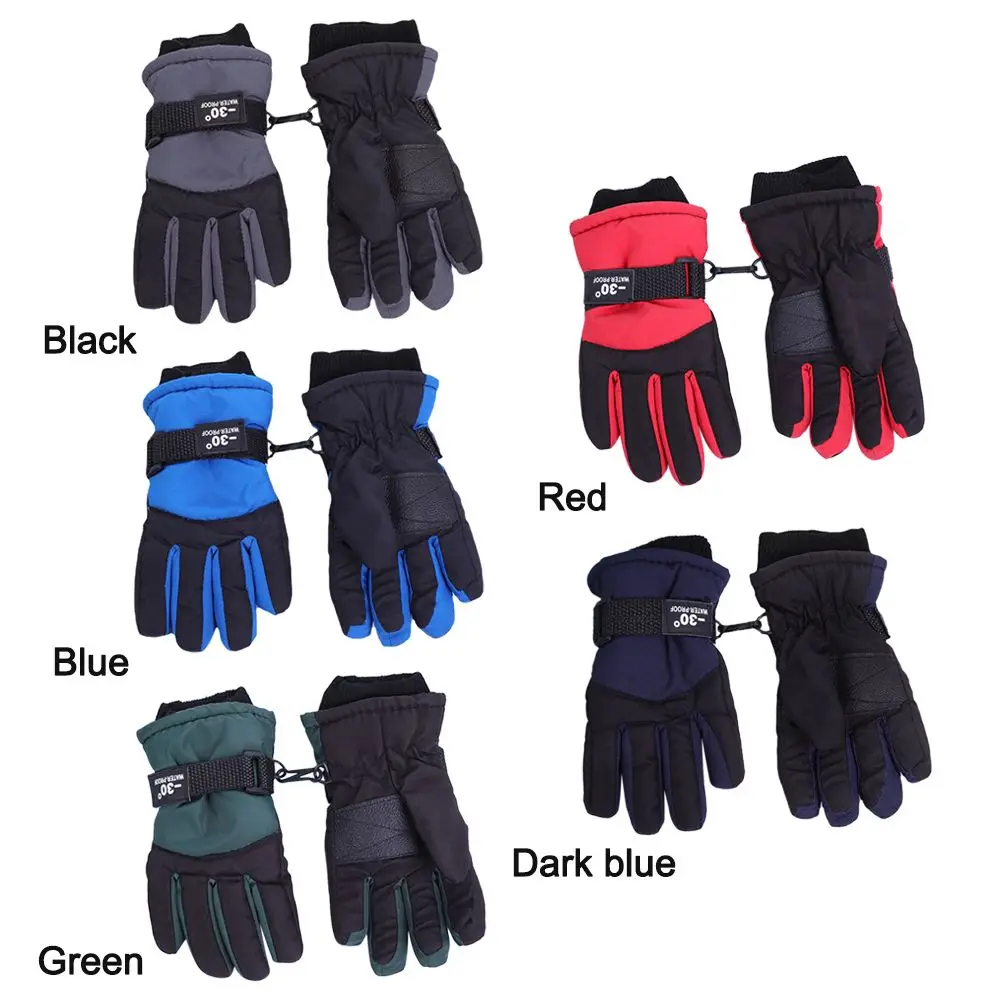 Guantes de esquí gruesos y cálidos impermeables con dibujos animados antideslizantes a prueba de viento para niños y niñas al aire libre manoplas deportivas - imagen 5