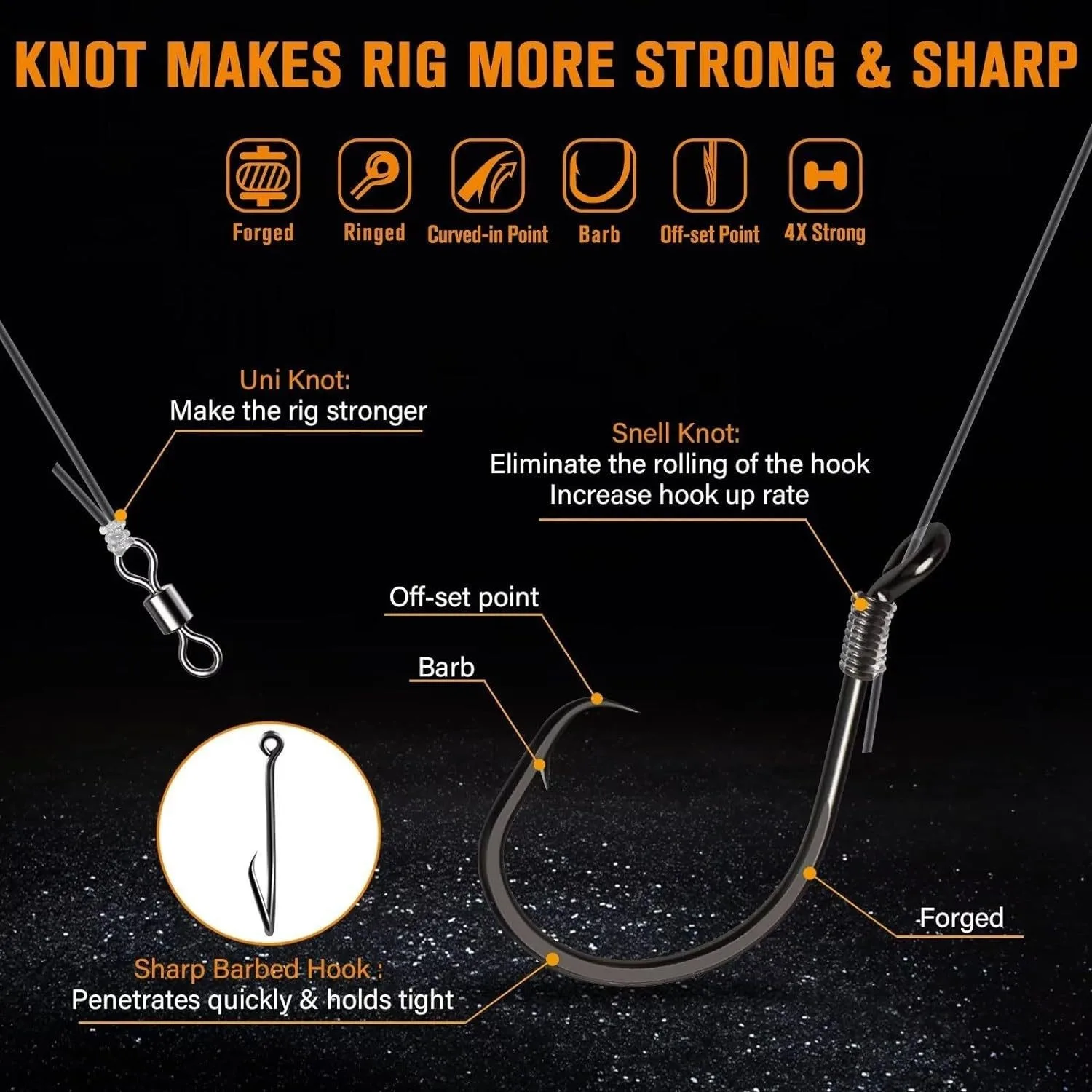 1 unidad de aparejos de bagre con gancho circular, aparejos flotantes versátiles para bagre con equipo de sonajero, aparejos de cooper para anzuelo de pesca de bagre - imagen 4