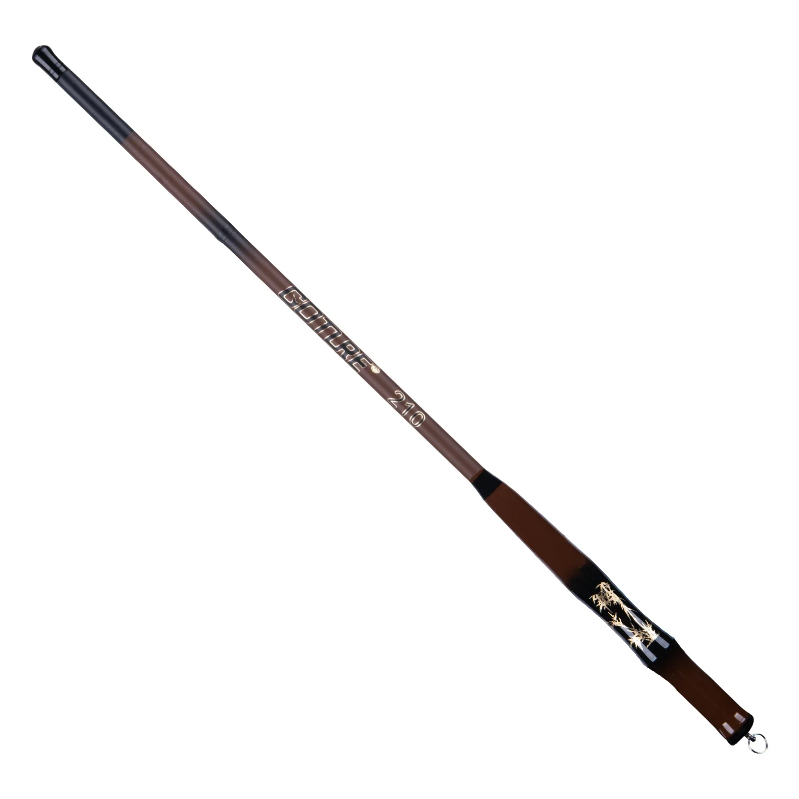 Goture-Mini caña de pescar telescópica de bolsillo, 1,8 m-5,4 m, portátil, ultraligera, con mango pequeño, para Stream River Dike Lake, marrón oscuro