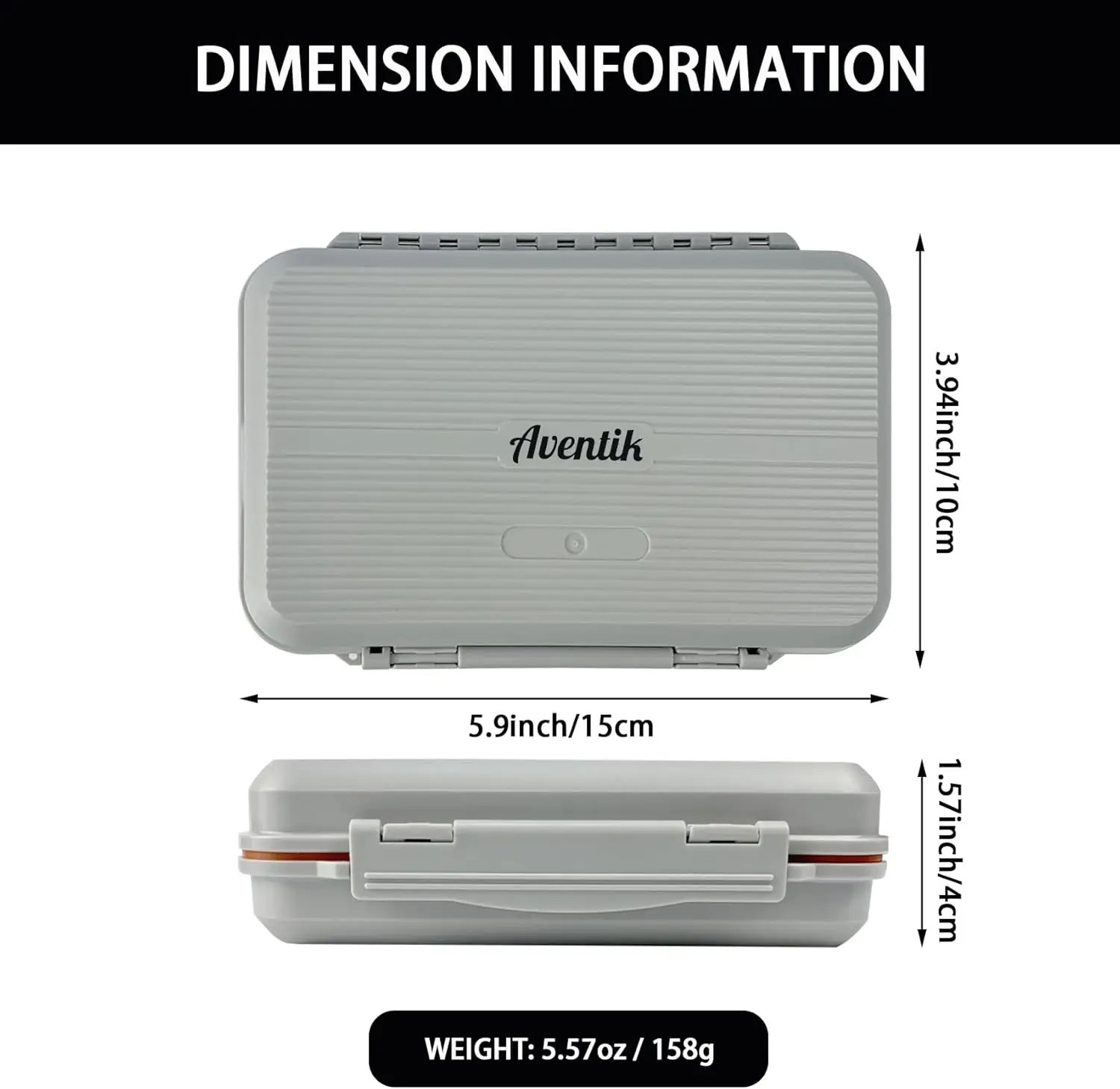 Aventik-caja de pesca con mosca impermeable, caja de pesca con mosca de espuma de 4 capas, ABS, portátil, ligera, caja de almacenamiento para aparejos de pesca - imagen 3