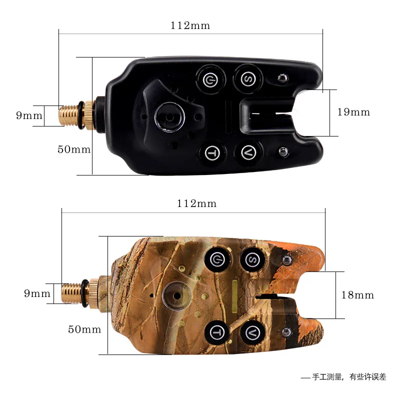 DEUKIO 2 LED resistente al agua tono ajustable sensibilidad de volumen alerta de sonido alarma de mordedura de pesca para accesorios de caña de pescar - imagen 2