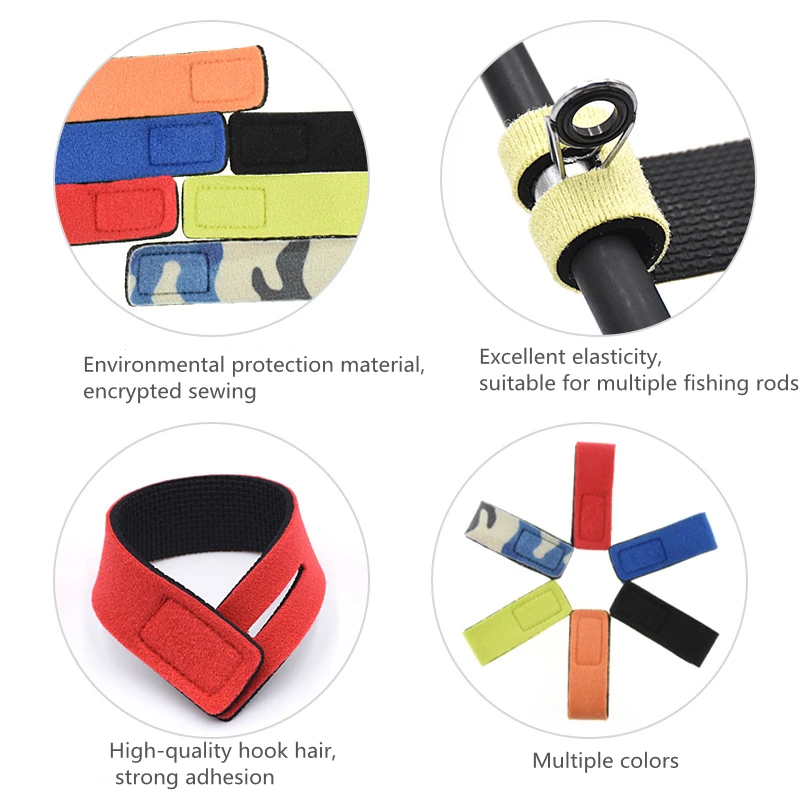 Correa elástica para caña de pescar, 1 piezas, correa para la muñeca, soporte para caña de pescar, antideslizante, firme, accesorios de Pesca - imagen 5