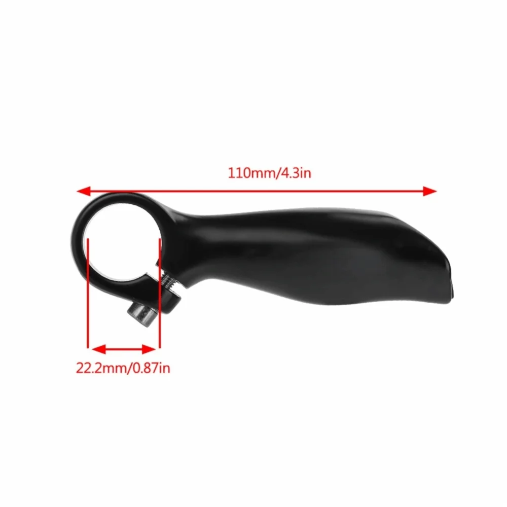 1 par de empuñaduras de extremo de barra de bicicleta negras, empuñaduras ergonómicas de aleación de aluminio de 22,2mm de diámetro con tapones, extremos de manillar de montaña - imagen 5