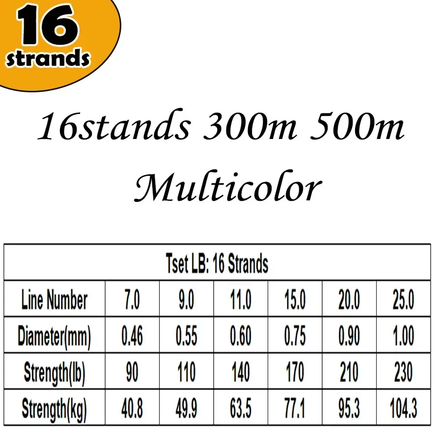Sedal trenzado para pesca en el mar, hilo fuerte de PE X16, 300M, 500M, 16 hebras, 90lb ~ 230LB - imagen 3