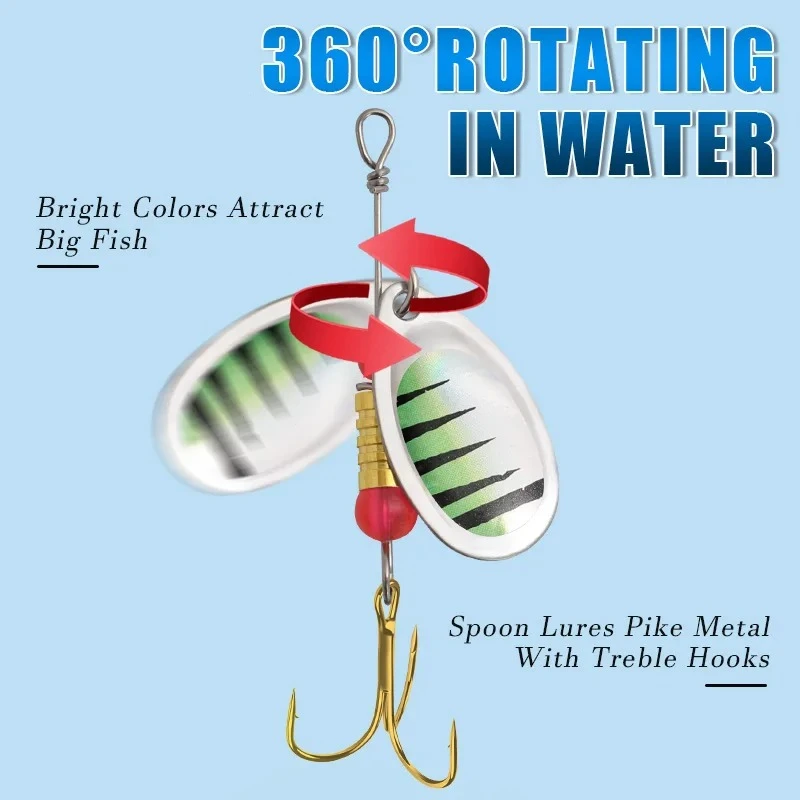Cuchara giratoria metálica señuelo artificial para spinning - imagen 4