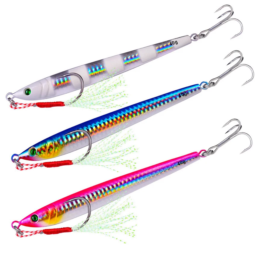 Plantilla de fundición de Metal larga Superfina, señuelo de pesca Artificial, aparejo de cebo, 7G, 10G, 14G, 17G, 21G, 28G, 40G, cuchara de fundición a tierra, 1 ud. - imagen 5